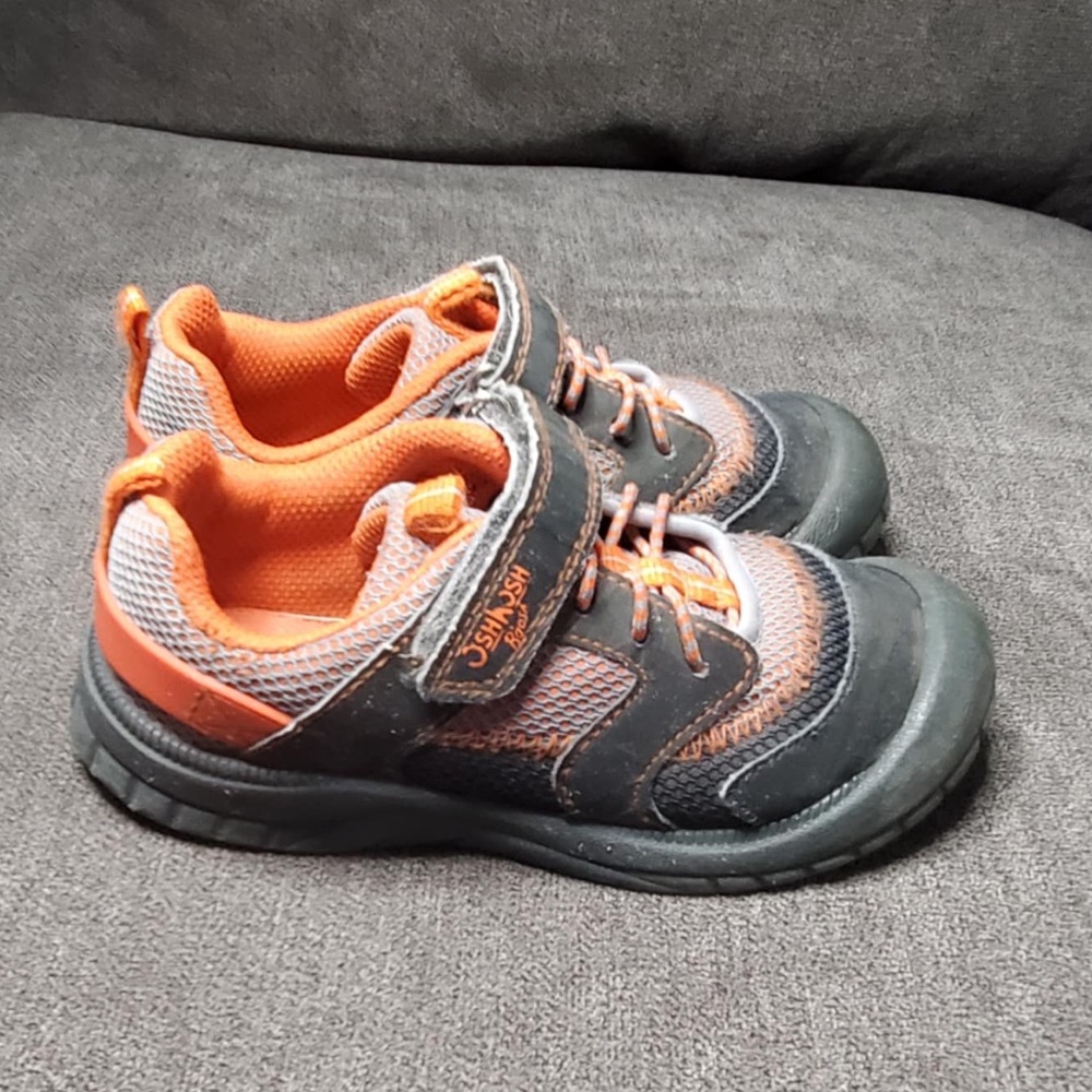 OshKosh Grey and Orange Velcro Shoes